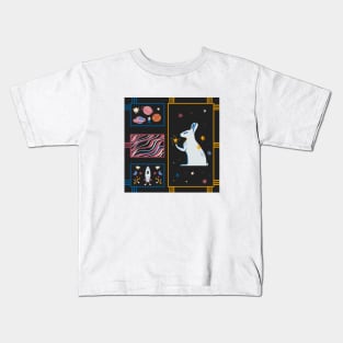 Bunny in space Kids T-Shirt